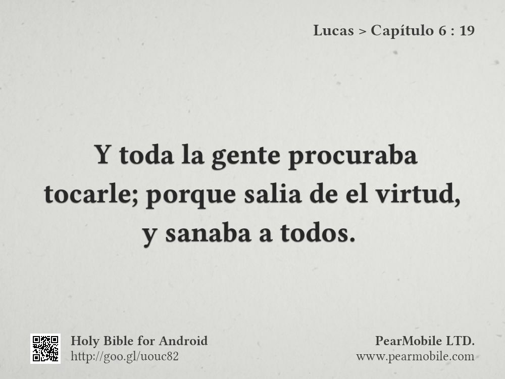 Lucas, Capítulo 6:19